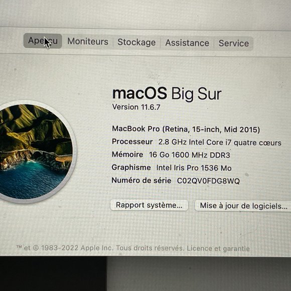 MacBook Pro 15" (2015) - Picture 2 of 3